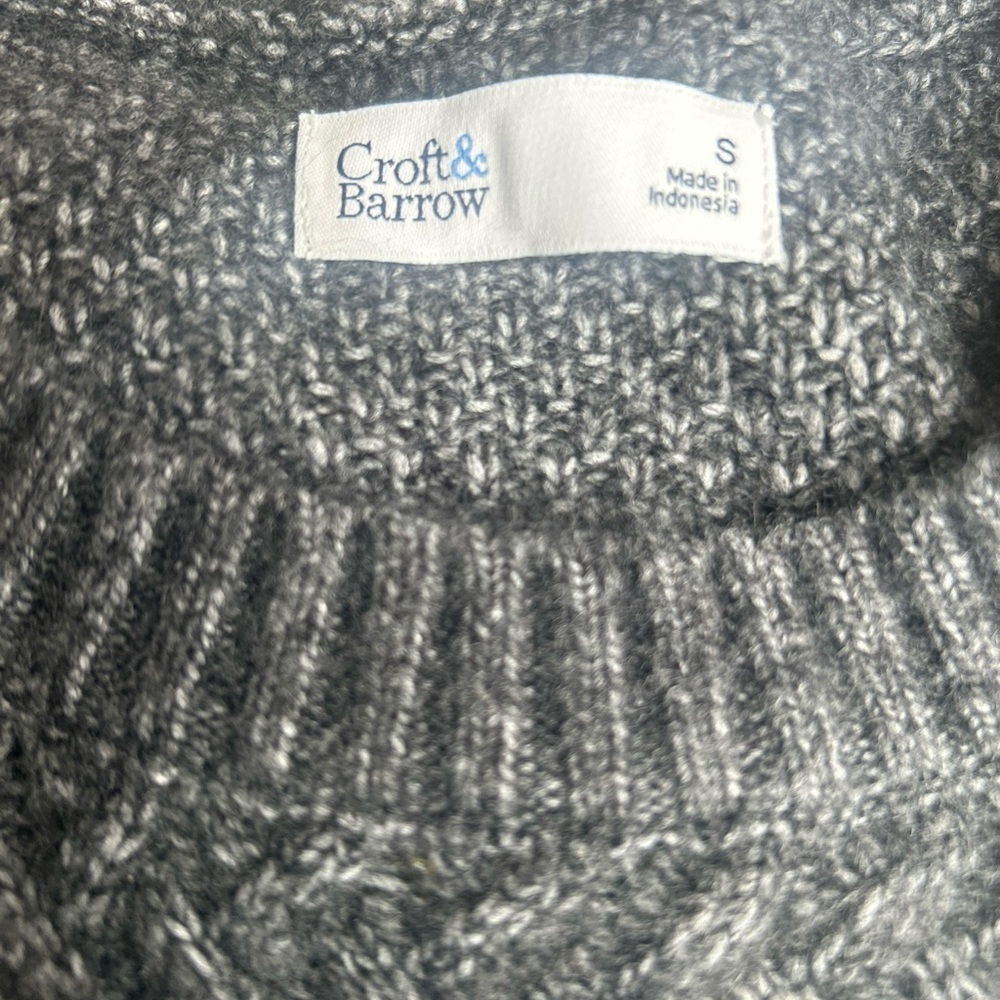 NWT Croft & barrow Cozy Sweater. Gray, Sz. S - Picture 2 of 6